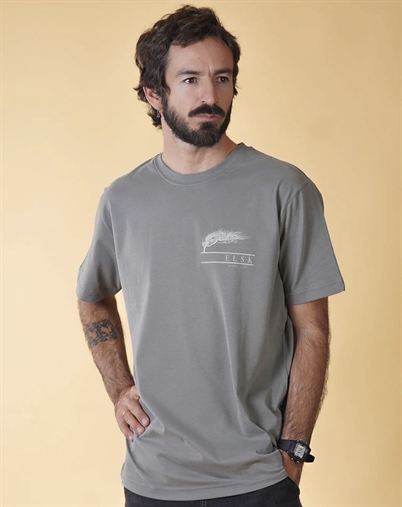 Elsk - Stærk Vind Mens Brushed T-shirt - Castor Grey